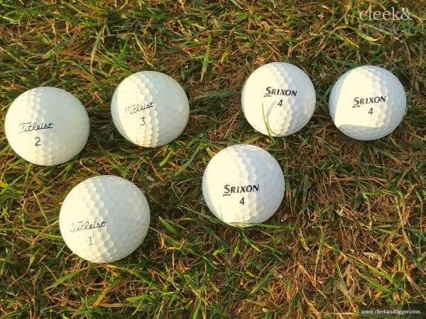 titleist and srixon golf balls
