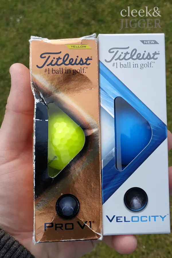 Sleeves Of Pro V1 And Velocity Golf Balls